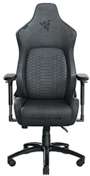 Razer Iskur - Premium Gaming Stuhl mit integrierter Lendenwirbelstütze (Schreibtischstuhl/Bürostuhl, mehrlagiges Kunstleder, Schaumstoff-Polster, Kopfpolster, Höhenverstellbar) Fabric | XL
