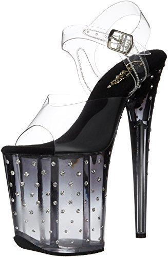 Pleaser Damen Stardust-808T Sandalen, Transparent (Transparent), 38 EU