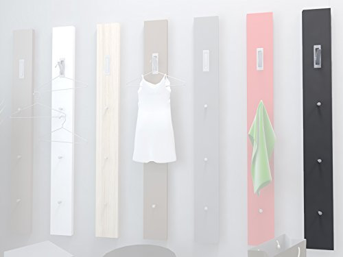 möbelando Garderobenpaneel Wandgarderobe Hängegarderobe Flurgarderobe Garderobe Storing II (Anthrazit-Hochglanz)