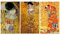 time4art Gustav Klimt Print Canvas 3 Bild 3 x 100x60cm Adele Bloch-Bauer I Baum des Lebens Der Kuss auf Keilrahmen Leinwand