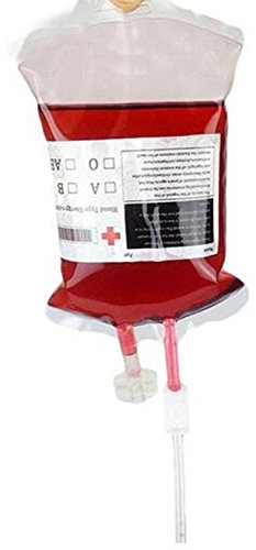 380 ml Essbare des PVC Halloween sacchetta von Blut Beutel Beutel von Blut-Trinken Getränke Beutel von Infusion Gel Dusche System in-Spende von Blut der Neuheit Witz