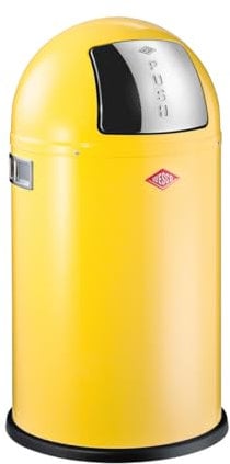 Wesco pushboy Junior 22L Acier Inoxydable Jaune Poubelle – Poubelle (350 mm, 630 mm)