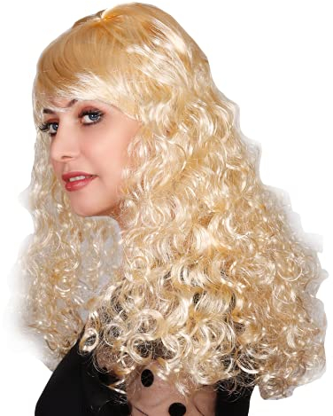 Matissa WOMEN'S LADIES LONG WAVY WIG FANCY DRESS COSPLAY WIGS POP PARTY COSTUME (Blonde)