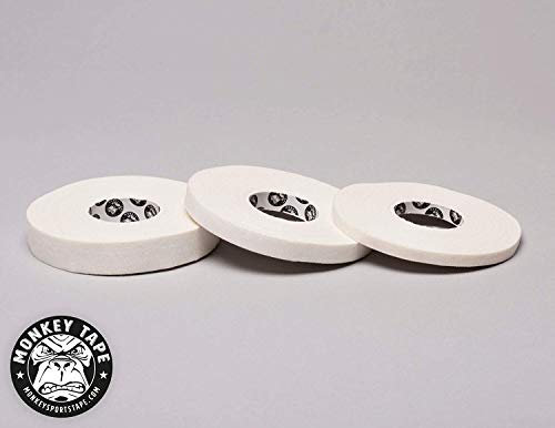 Monkey Tape Jiu Jitsu Sport-Fingerband, 3 Rollen (0,5 cm, 0,8 cm und 1,3 cm), Weiß, 15 m Premium Jiu Jitsu Sports Athletic Fingerband – für BJJ, Grappling und MMA