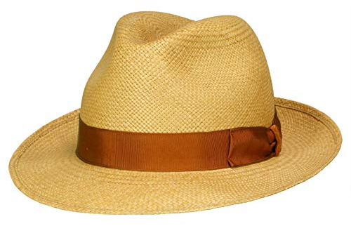 Borsalino Chapeau Fedora Panama Quito Tesa Media Homme - beige