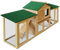 Funhobby italia srl AQPET Gabbia per Conigli conigliera pollaio con Tetto XXL da Esterno in Legno componibile 204X45X84h cm