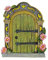 MUAMAX Feen-Gartentür Feentür Wichteltür Miniatur Mystischer Zwerg Zuhause magischer Eingang jeden Tag hält magische Geschenke Feentür Garten Elf Door (Green)