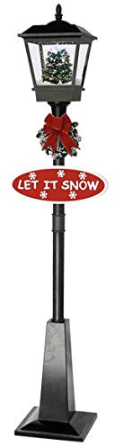 foolonli Schneiende Stand LED Laterne 180 cm Schwarz Weihnachtsbaum Tanne geschmückt