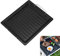 XHXseller Grillplatte aus Gusseisen, rechteckig, Grillplatte, Eisen, Backstein, Schwarz, Backstein, Grillpfanne, Grillpfanne, Grillzubehör für den Außenbereich, Nicht haftend, schwarz, 25 x 30 cm