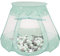 Selonis Tente 105X90cm/200 Balles Château avec Les Balles Plastiques Piscine À Balles pour Enfants, Menthe:Blanc/Gris/Menthe