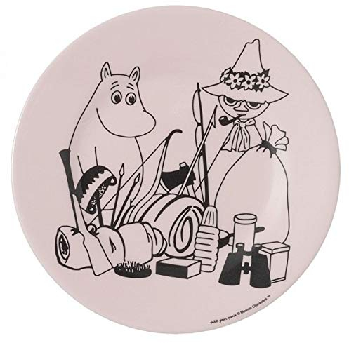 Petit Jour Paris - Assiette à dessert Moomin Camping Rose - Parfait pour le dessert !