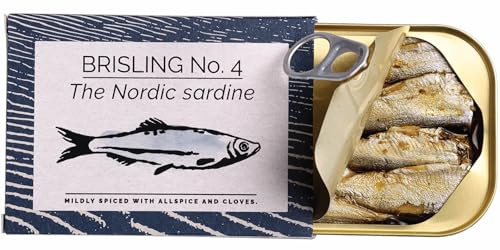 FANGST Brisling No. 4 die nordische Sardine leicht gesalzen und getrocknet in kalt gepresstem Rapsöl aus Dänemark