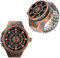 UKCOCO Herrenuhr Herren Uhr Herren Uhr Herren Uhr 2Pcs Vintage Ring Uhr Ruder F?rmigen Quarz Finger Ring Flip- Up Abdeckung Uhr Chronograph Uhr für Outdoor Rot Damenuhr Herrenuhren