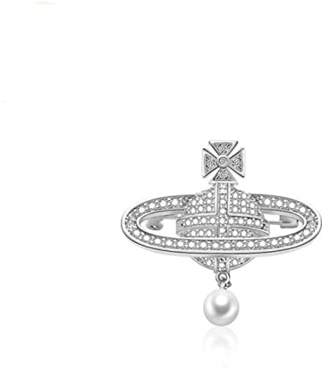 KhuWan Or Argent Jupiter Broche De Luxe Cristal Strass Dames Hommes Broche Planète Astronomie Amant Cadeau