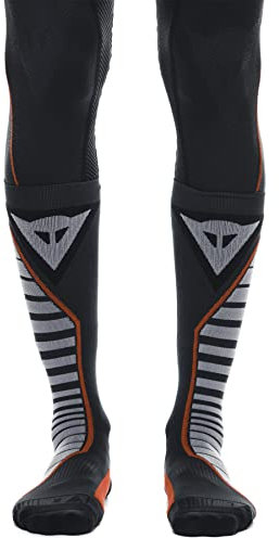 Dainese Thermo Long Socks, Calze Lunghe Termiche Moto, per Uomo e Donna, Nero/Rosso, 4244