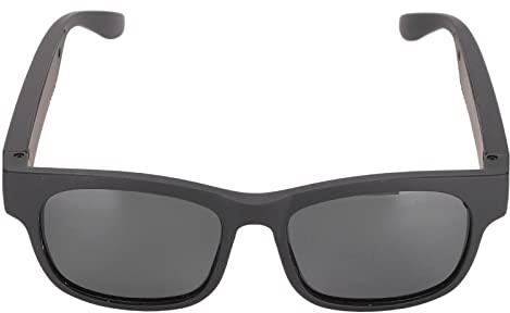 Gafas de Audio Inteligentes, Gafas de Sol Inalámbricas con Bluetooth de Oído Abierto con Auriculares, Gafas de Sol Polarizadas con Cancelación de Ruido para Deportes Al Aire Libre para(negro)