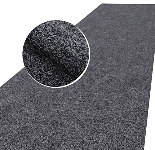 ANRO Schmutzfangmatte Teppich Läufer Flurläufer Bodenbelag Schmutzfangläufer Sauberlaufmatte Meterware Dover Anthrazit 180x100cm