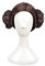 Star Wars Prinzessin Leia Organa Solo Perücke kurz braun Cosplay Perücken Haar mit zwei Dutt + Perückenkappe Star Wars wie abgebildet