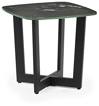 Julian Bowen Olympus Lamp Table, Black Marble Effect