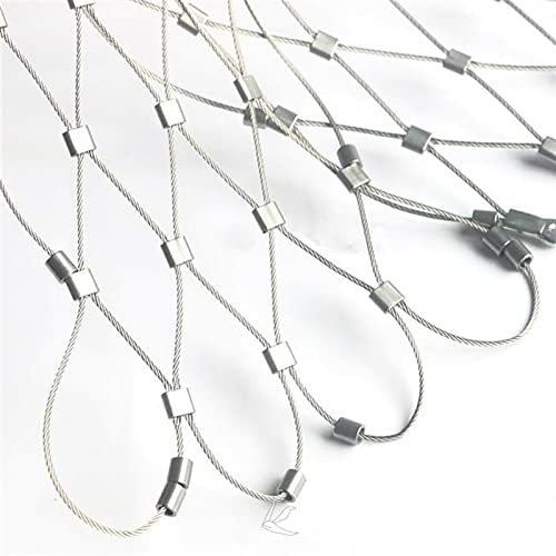 DTVEW 304 Edelstahl-Seilgeflecht Kann In Größe, Maschendrahtzaun, Sicherheitsseilnetze, Weidezaunlitze, Wire Mesh(2.5x5m/8.2x16.4ft)