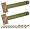BRESKO Kreuzgehänge verzinkt T-Bänder Scharnier Torband Ladenband Türbänder Werfgehänge schwer 2er Set mit Schrauben (300x45x90 mm)