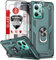 LeYi per Cover Xiaomi Redmi Note 12 5G/Poco x5 5G Custodia con Vetro Temperato[2 Pack]+Pellicola Fotocamera[2 Pack], Grado Militare 360° Magnetica Anello Supporto TPU Bumper Silicone Custodie Verde