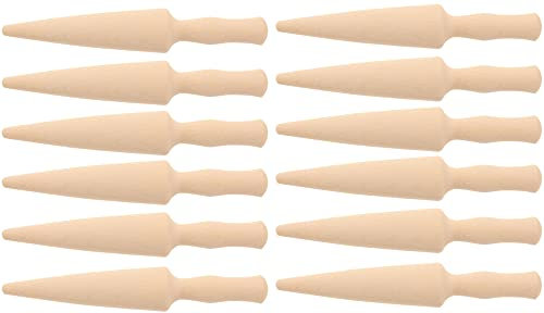Teemando® 10 X Waffelhorn oder Pflanzholz aus Holz für selbstgemachte Waffelhörnchen oder Eiswaffeln