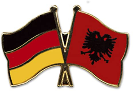 Freundschaftspin pins Deutschland-Albanien Flagge Fahne Anstecker Button Metall NEU Anstecknadel