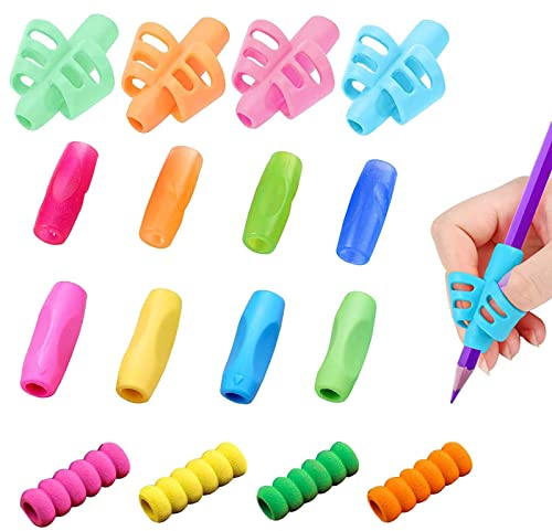fidget pack Schreibhilfe FüR Stift Kinder, 16 StüCk Bleistift Griffe, Pencil Grips For Kids, Ergonomische Bleistift Griffe Silikon,Schreiben Haltungskorrektur Werkzeug FüR Bleistifte