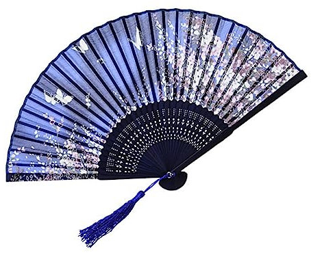 Holibanna folding fan folding hand fan cherry blossom fan Bamboo Japanese-style