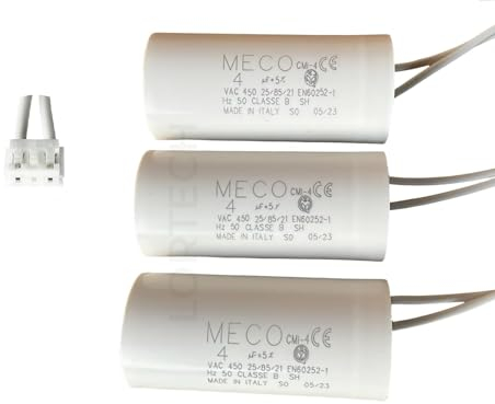 Lot 3 Condensateurs 4µF avec connecteur pour volet roulant