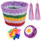 Set Cestino per Bici per Bambini, Campanello per Bicicletta per Bambini e Nastri, Accessori Decorativi per Bici da Equilibrio, Cestino per Bici, Perline per Raggi della Ruota per Ragazze (Multicolore)