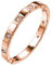 Ring Partnersuche, Band Ring Damen 9 Karat Roségold 9K Größe 66 (21.0) Moissanit Rundschliff Weiß Personalisiert Für Muttertag