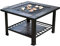 NOALED Table de Barbecue de brasero à Bois de Jardin de Foyer extérieur, cheminée en métal carrée d'arrière-Cour extérieure