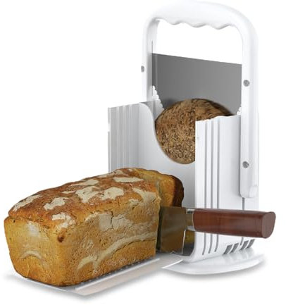xocome Brotschneider, Bagelschneider - Handbrotschneidemaschine mit leicht zu greifendem Griff für Bäckerei, Restaurant - Edelstahl, stainless steel