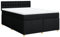 vidaXL Boxspringbett, Doppelbett mit LED Matratze Matratzenauflage, Bettgestell mit Lattenrost Kopfteil, Polsterbett Bett für Schlafzimmer, Schwarz 140x200cm Stoff
