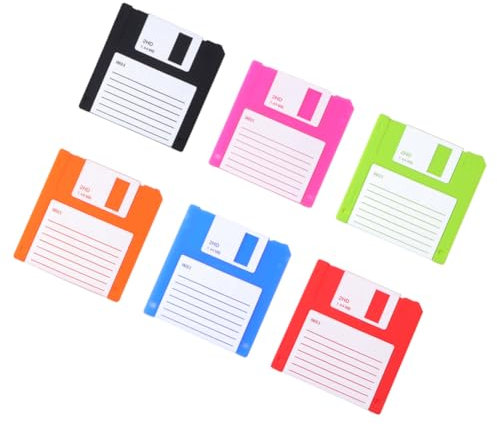 PAMINGONO 6er Set Untersetzer Im Floppy Disk Design Beschreibbare Hitzebeständige Tischunterlagen Praktische Küchenaccessoires Für Kaffee Und Tee rutschfest Und Langlebig