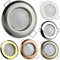 6x LED Einbaustrahler Set messing rund 5 Watt warmweiß 230V aus Aluminium - GU10 Einbauleuchte Ø 65mm Bohrloch - Einbau-Spot Decken-Strahler Deckeneinbaustrahler Deckenspot