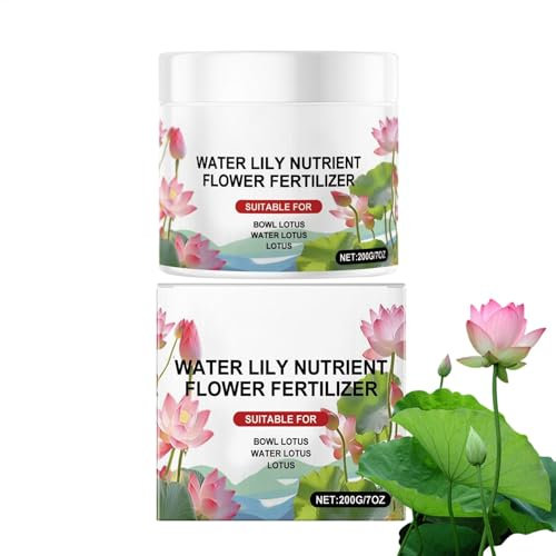 Water Lily Fertilizer, 200g Aquatic Plant Bloom Booster Food, Lotuss Growth Booster, Root Strengthener, Pond Water Lily Nutrient for Boosting Growth & Blooms