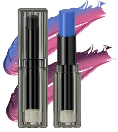 yakermur Lippenbalsam, pH-Wert, Lippenstiftfarbe, Set mit 2 Lippenbalsam zur pH-Einstellung, feuchtigkeitsspendend, reaktive Temperatur, tägliche Pflege für unterwegs, Abendessen