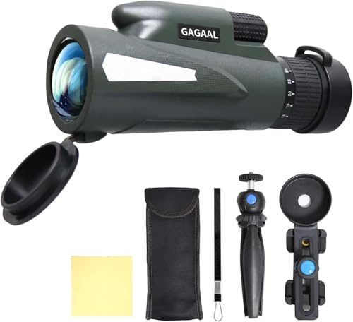 10-30x42 Zoom Monocular Telescope, BAK4 Prism, Coated Optics,green | Multi-layer anti-reflective coating with a 294-141 ft field of view at 1,000 yd; for bird watching, hiking and camping.