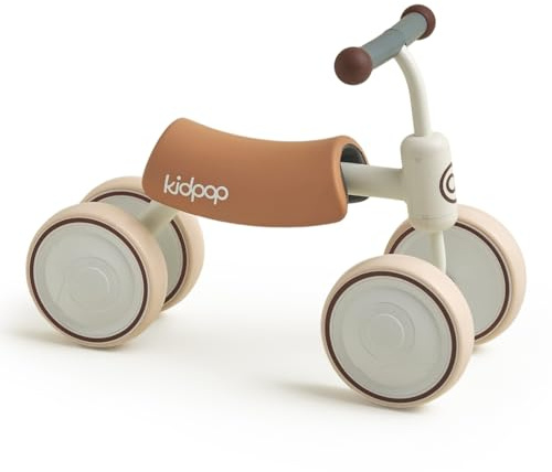 kidpop Big Bee Baby Balance Bike (Unisex), Vierrad-Laufrad, Kleinkind-Rutschfahrzeug für Kinder von 1 bis 2 Jahren, Geschenk zum ersten Geburtstag, das erste Fahrrad für die Kleinen