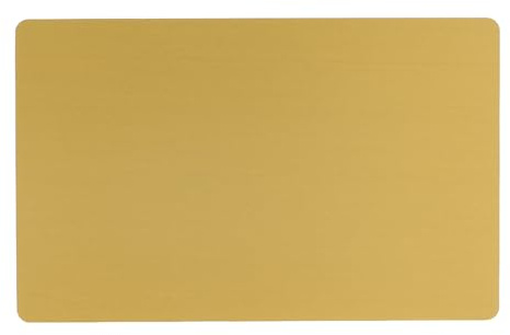 RASTKY Langlebige Visitenkarten aus Aluminiumlegierung mit Lasergravur | 50 Stück 5 Farben | Ideal für Networking-Events (YELLOW)
