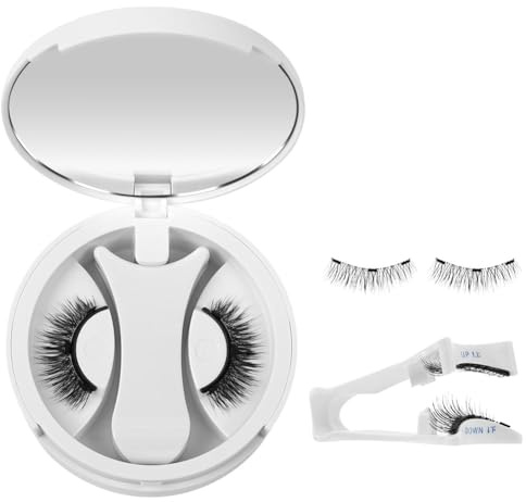 BUTBU Faux Cils Magnetique, Faux Cils Naturel Réutilisables avec Applicateur, Aucune Colle Nécessaire, Facile à Porter et à Enlever avec Instructions