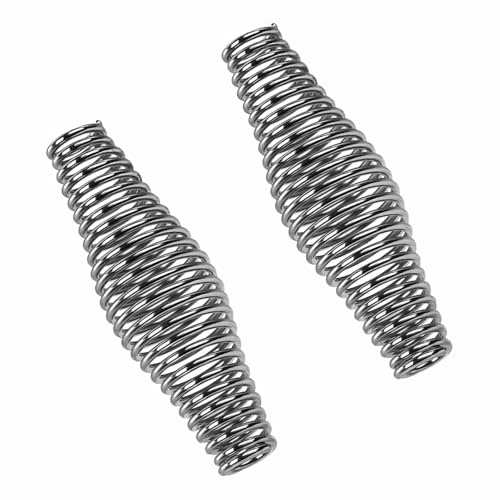 TOP-MAX 2er-Pack Edelstahl-Federgriffe, Grillzubehör für Kohle- und Holzöfen