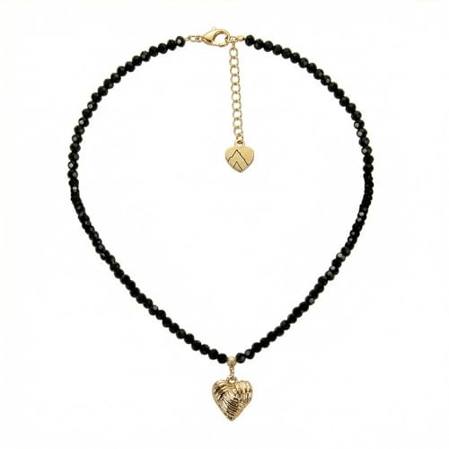 Alpenflüstern Trachten-Perlen-Halskette Knotenherz - elegante Trachtenkette - nostalgischer Damen-Trachtenschmuck, filigrane Dirndlkette (in traditionellen Farben) DHK352