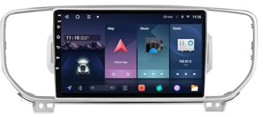 2 Din Android Radio Bluetooth per KIA Sportage 4 QL 2016-2018 9 Inches Android 15 Schermo per Auto Touch Screen Steering Wheel Controls Per, 4 Core 2G+32G