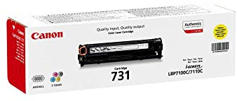 Canon 731 Y original Toner Amarillo für ISensys Laserdrucker, 242X543, Gelb, Standard