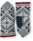 Hestra Unisex Nordic Wollhandschuh, isolierte Fäustlinge für kaltes Wetter und den Alltag, Mittelblau/Offwhite, Größe 7