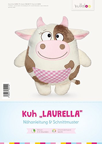 kullaloo - Schnittmuster & Nähanleitung für Stofftier/Kissen Kuh Laurella